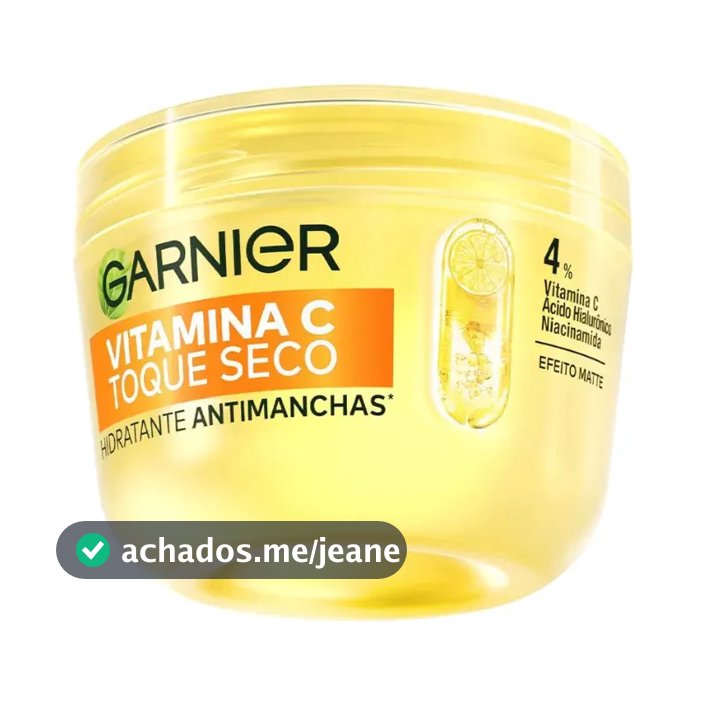 Gel Creme Hidratante Facial Antimanchas Toque Seco com Vitamina C, Controla a Oleosidade e Uniformiza a Pele, Garnier, 85g