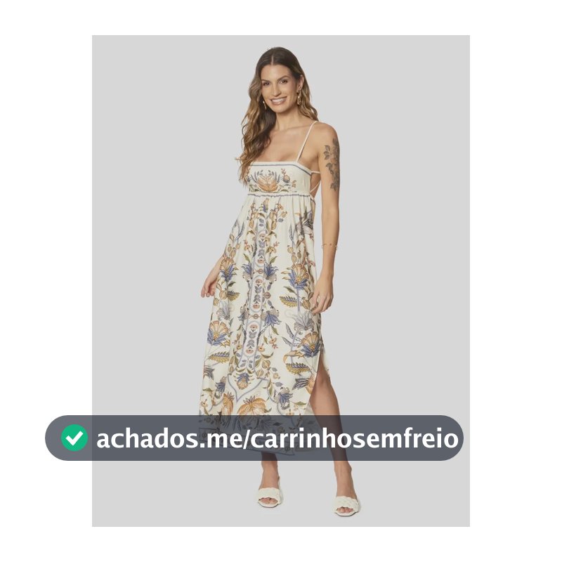 Vestido Cropped Feminino Farm Flor Do Deserto Flor Do Deserto_bg Seda Florido P