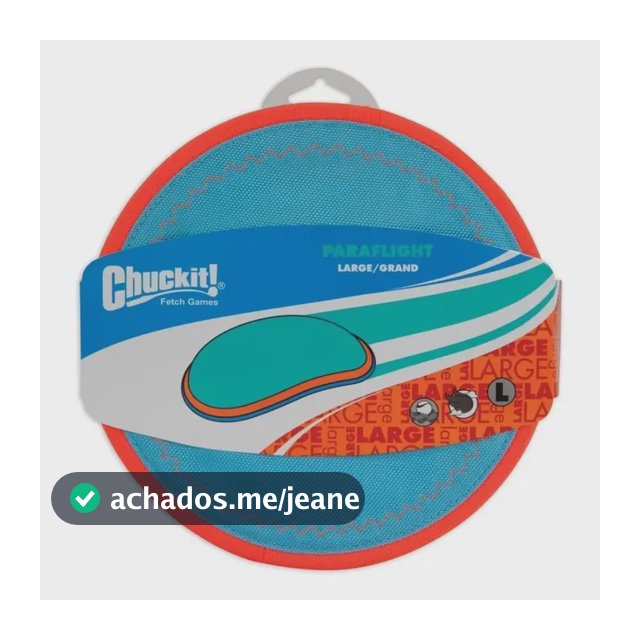 Frisbee Brinquedo Arremesar P/ Cães Chuckit Paraflight Large Azul E Laranja