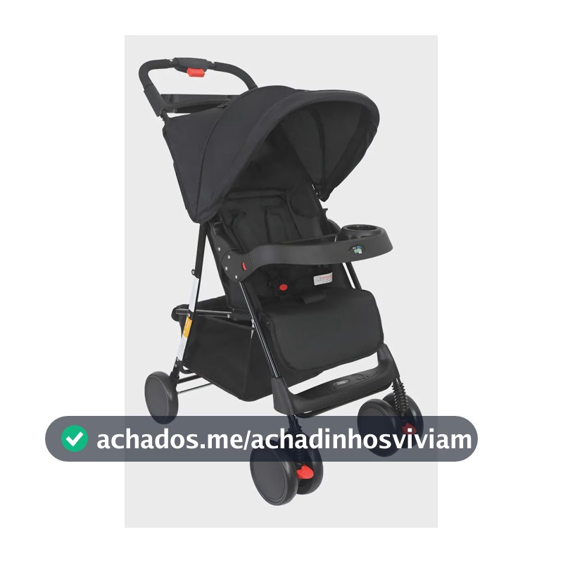Carrinho de Bebê Passeio Maxi Baby Allday Cor Preto