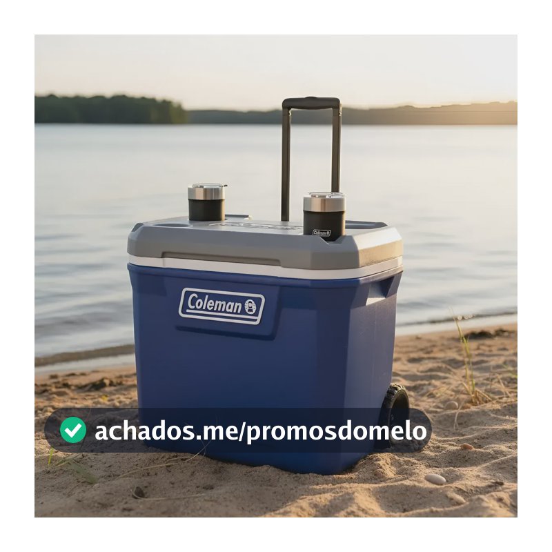 Caixa Termica Coleman Com Rodinha 61,5 Litros Lakeside Azul