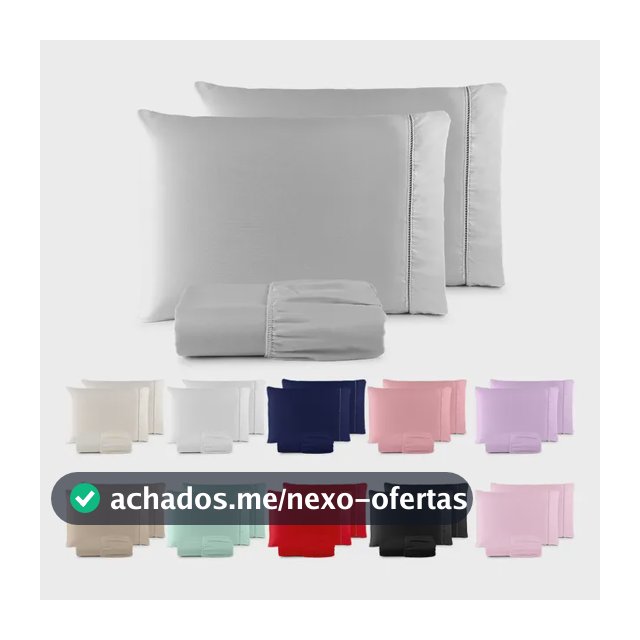Jogo De Lençol 400 Fios Ponto Palito Cama Queen 3 Pçs Saldão