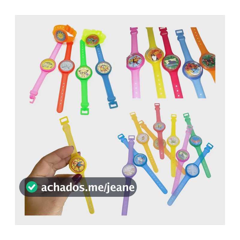 Kit 50 Mini Relógio Brinquedo Infantil Lembrancinha Festa
