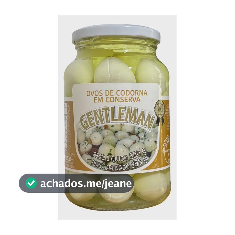 Ovos De Codorna Em Conserva Gentleman 295g