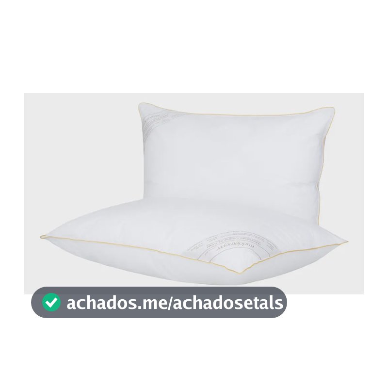 Kit Travesseiro 50x70cm Buddemeyer Toque de Pluma Algodão Branco 2 peças