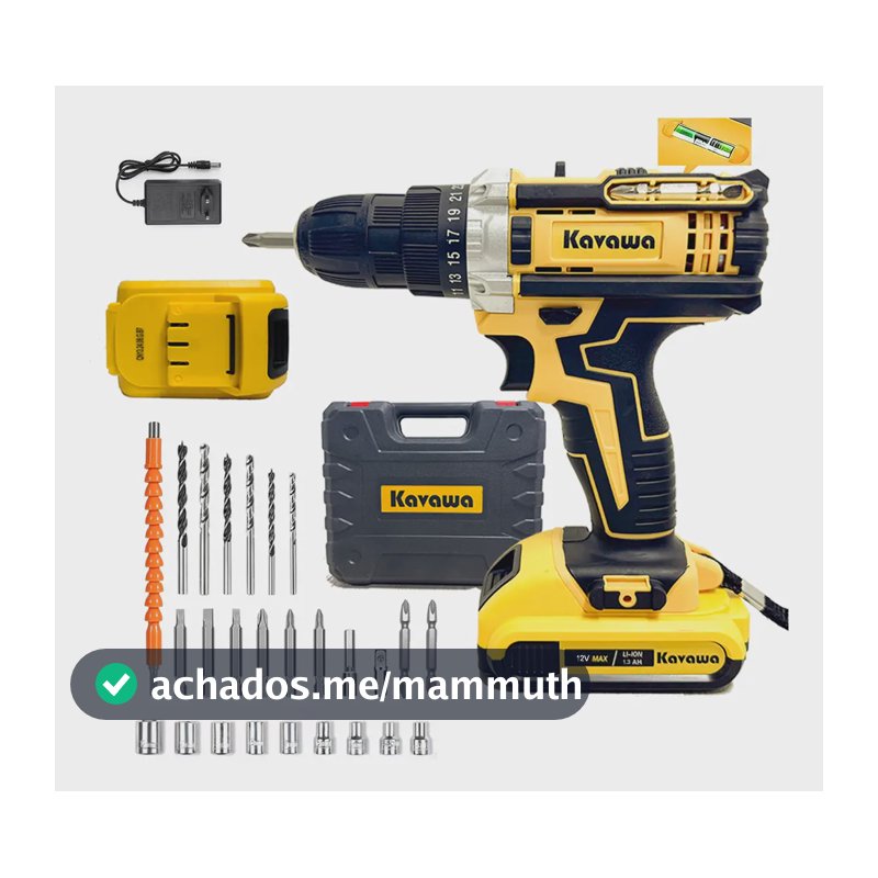 Parafusadeira E Furadeira Sem Fio Cor Amarelo Frequência 50/60hz parafusadeira elétrica, kit de parafusadeiras