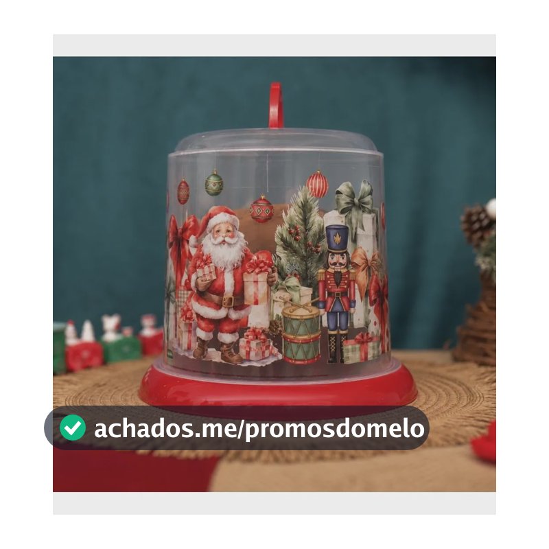 Porta Panetone Chocotone Natal Soldadinho Plasútil Vermelho Bela