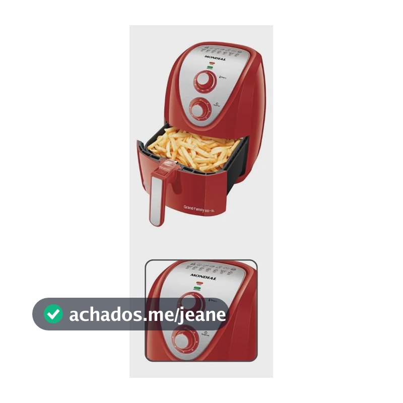 Air Fryer Mondial Vermelha Afn-50-ri 5l 1900w 127v