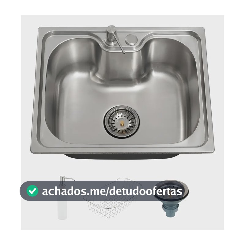 Cuba Gourmet para Cozinha Aço Inox 201 50x40cm Nawa Prata - Pingoo.casa