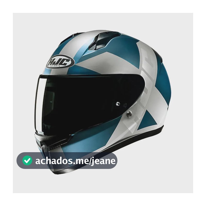 Capacete Moto Fechado Integral Hjc C10 Tez Azul Cinza Esportivo 58
