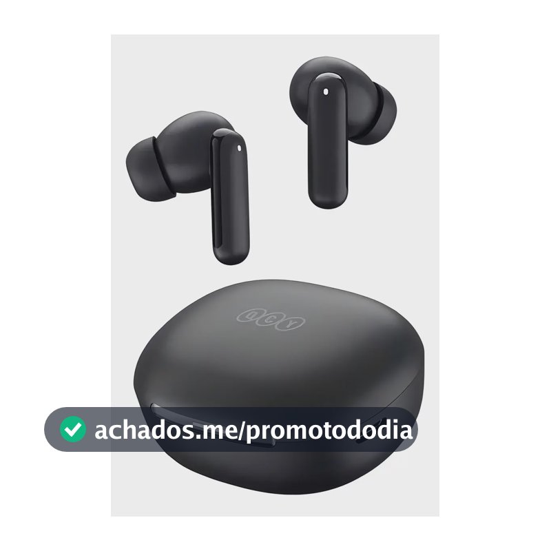 Fone QCY N30 ANC Bluetooth 5.4 Cancelamento De Ruído IPX4 Cor Preto