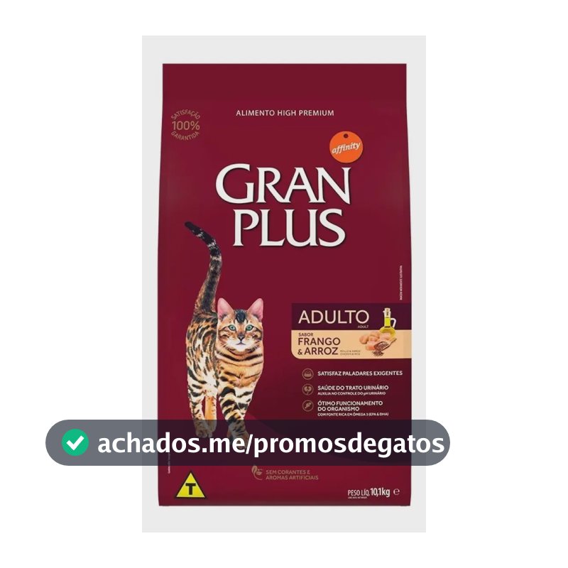Ração Gatos Adultos Frango E Arroz 10,1kg Granplus