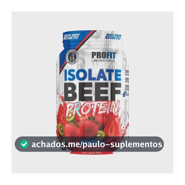 Profit Laboratórios Beef Protein Proteína Da Carne Bovina Isolate Beef Protein Pó Morango Com Kiwi