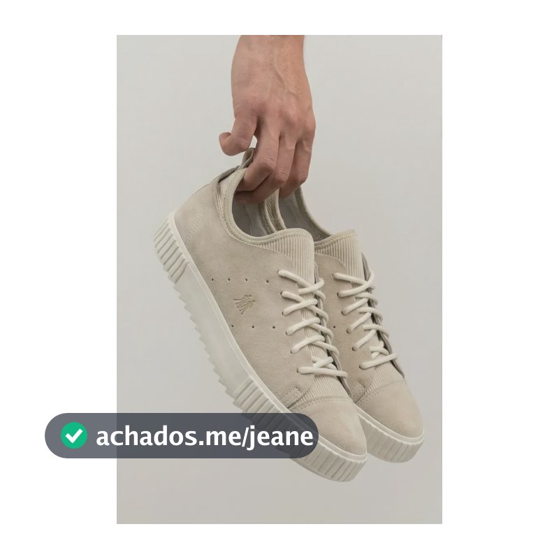 Tênis Masculino Polo Wear Camurça Casual Premium Off White Liso 41 Br