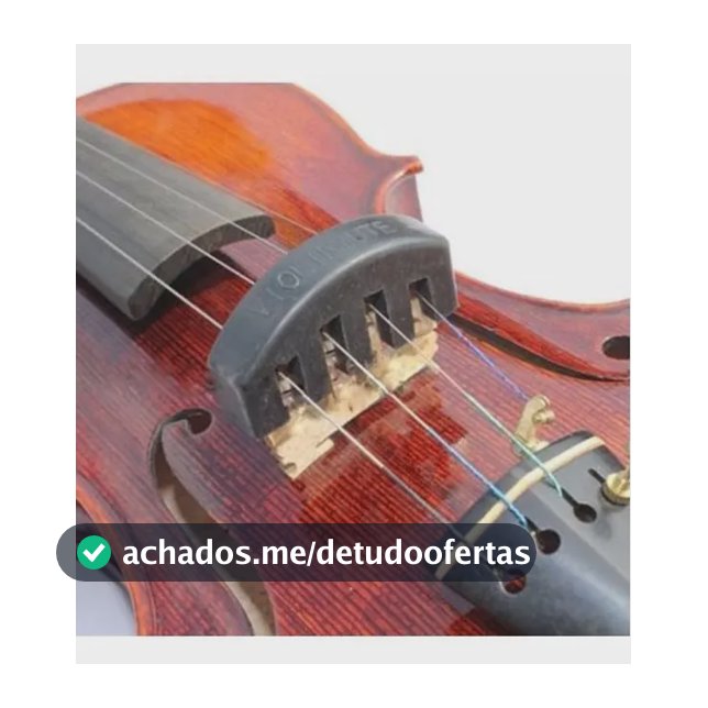 Surdina De Violino 4/4 Silenciador Borracha Preta Cor Preto