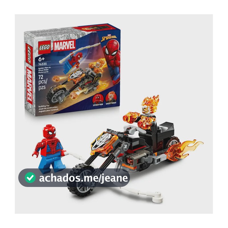 LEGO Marvel Homem Aranha Vs. Motoqueiro Fantasma com Motocicleta 76335