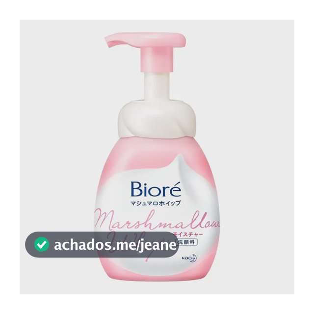 Sabonete Facial em Espuma Bioré Marshmallow Whip para Todos os Tipos de Pele