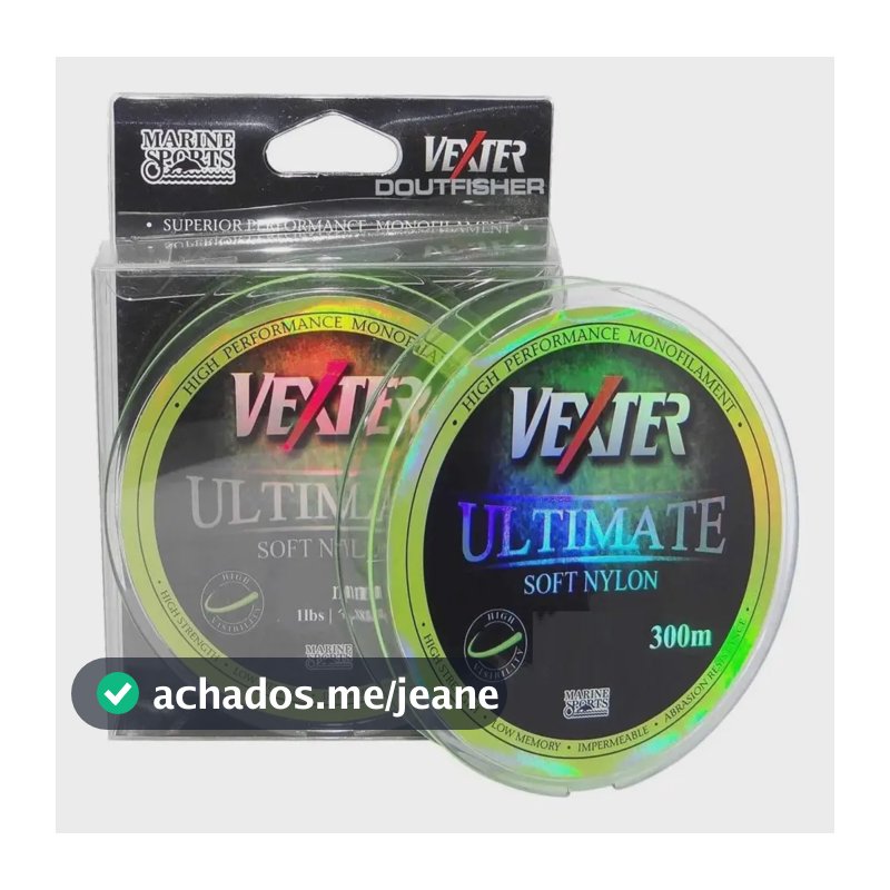 Linha Pesca Monofilamento Marine Vexter Nylon 0.40 300m Verde