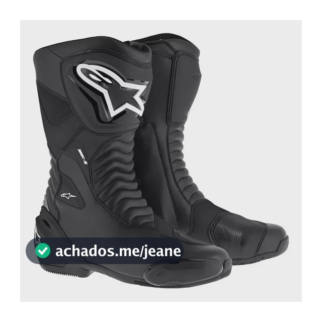 Bota Alpinestars Smx S Preta Motociclismo Esportivo