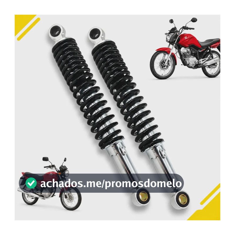 Par Amortecedor Honda Titan Fan Start 125 150 160 Preto