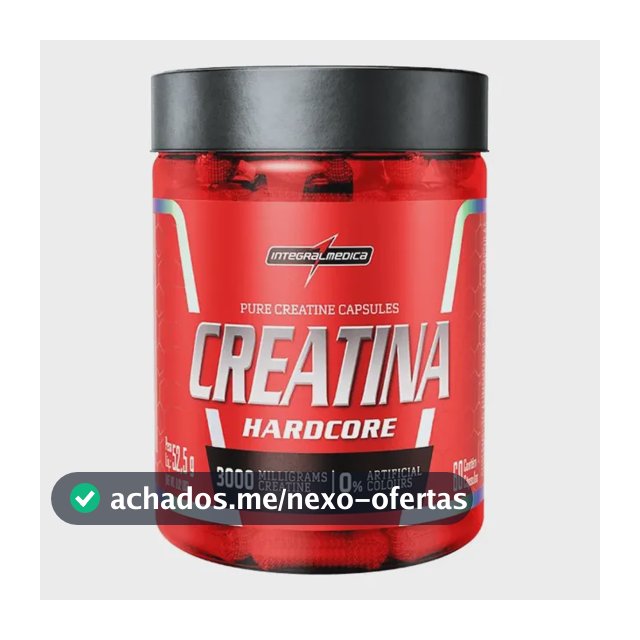 Creatina 100% Pura 60 Cápsulas Integralmédica Sem Sabor