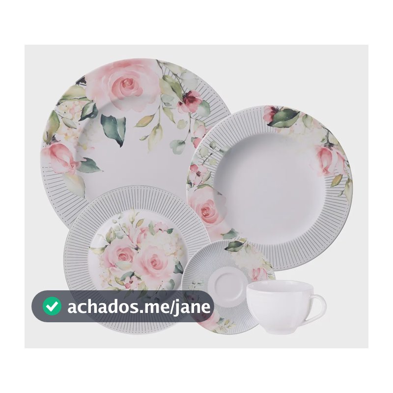 Aparelho De Jantar Tramontina Ornatta 20 Peças Branco
