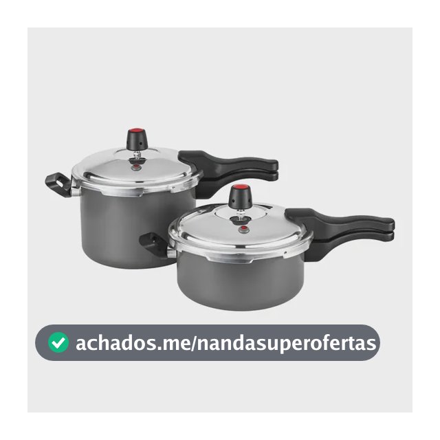 Jogo 2 Panela De Pressao 4,5 Litros E 3 Litros Antiaderente Cor Grafite