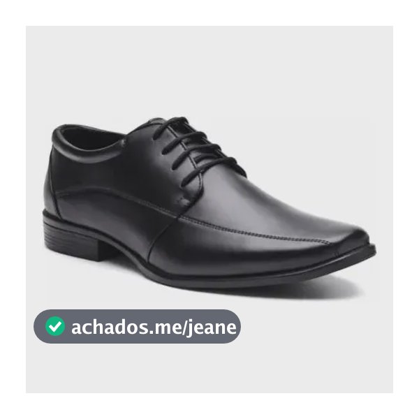 Sapato Social Couro Legítimo Preto Masculino Amarrar