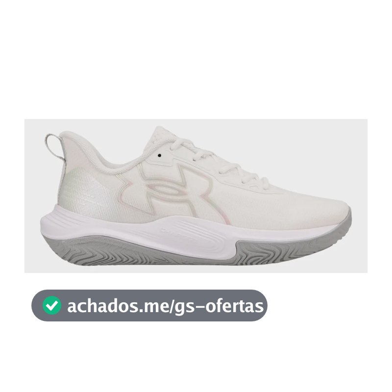 Tênis De Basquete Masculino Under Armour Baller Original Branco/cinza Liso 41 Br