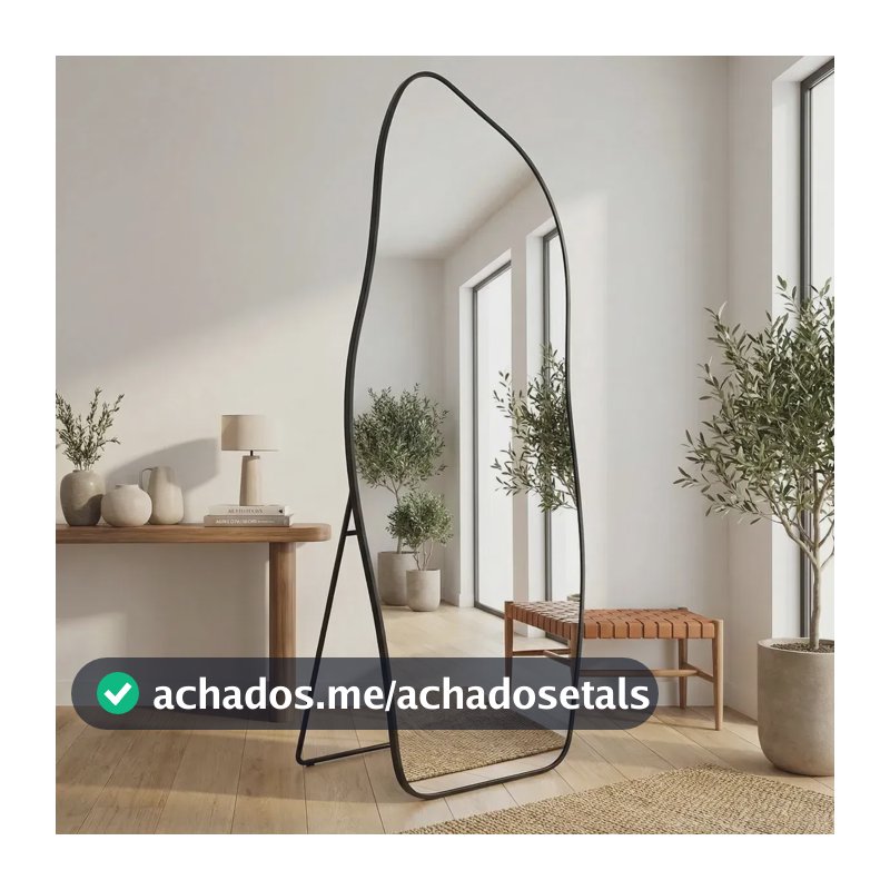 Espelho Lopazzi Orgânico 170x70cm Corpo Inteiro Pinterest Magnus Preto