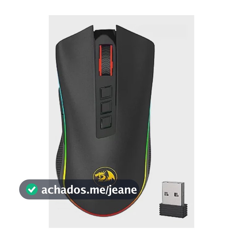 Mouse Gamer Redragon Cobra Pro M711-Pro Wireless Sem Fio USB 2.4 Ghz Preto