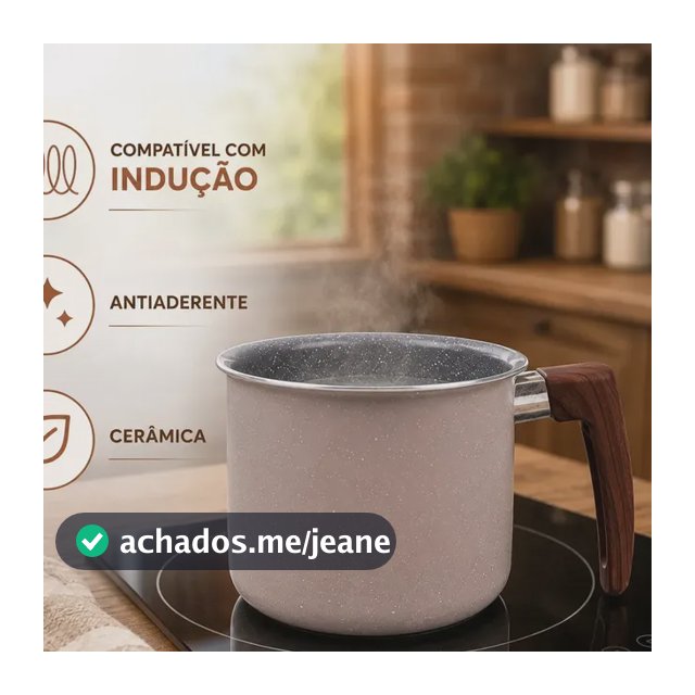 Leiteira Fervedor Chaleira Canecão Caneca Revestimento Em Cerâmica Antiaderente Para Fogão Indução e Gás Cozinha Premium Matera