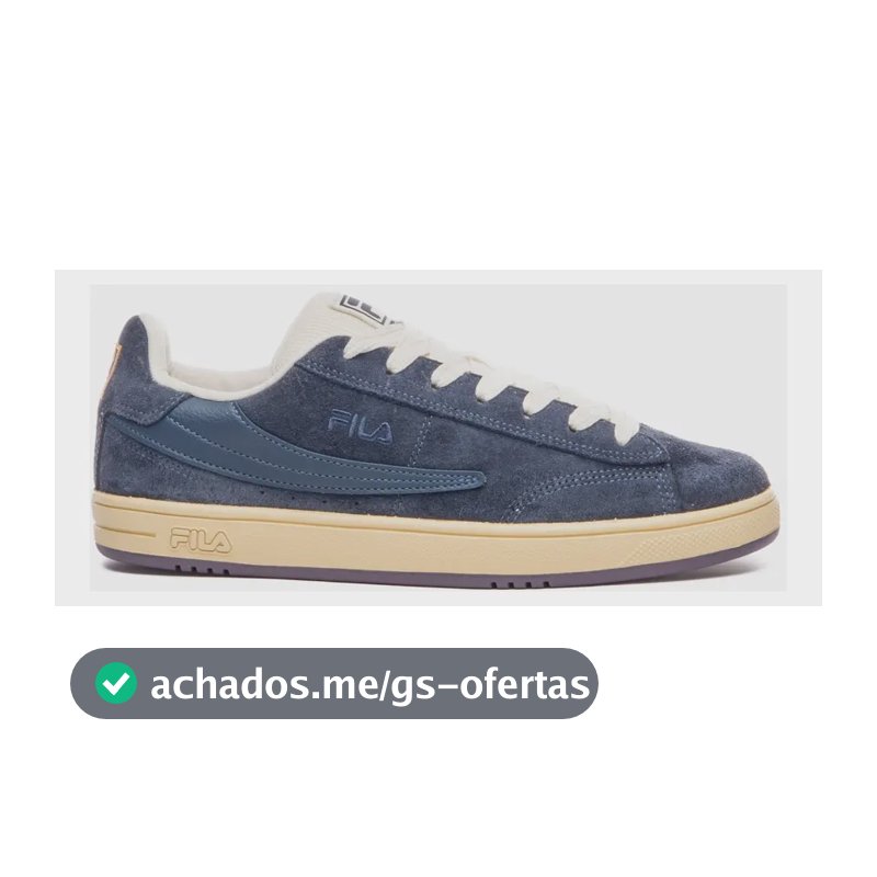 Tênis Casual Masculino Court 90 Fila Marinho/bege/uva Liso 42 Br