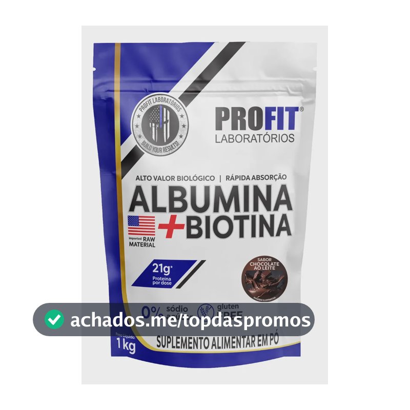 Albumina Profit Labs em pó sabor Chocolate x 1kg