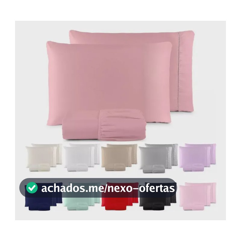 Jogo De Lençol Casal Padrão 3 Pçs 400 Fios C/ Elástico Hotel Rose
