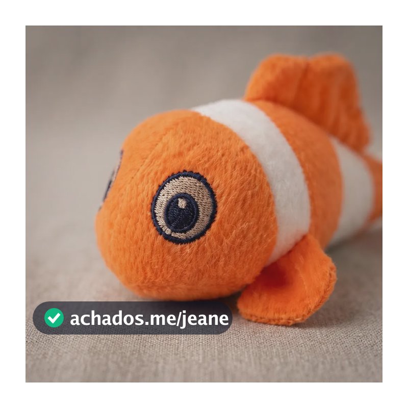 Brinquedo Nemo Pet Peixe Palhaço Com Apito 28cm Pelúcia Laranja Brinquedo Pet De Pelúcia