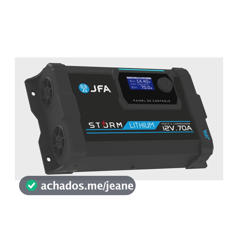 Fonte Carregador 70a Jfa Storm Lithium Bivolt Bateria Lítio