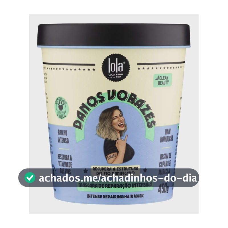 Danos Vorazes Máscara de Tratamento Capilar Reparação 450gr - Lola From Rio
