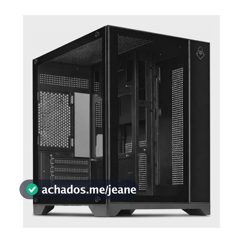 Gabinete Gamer Aquario Mancer Cv100, Mid-tower, Lat De Vidro Preto
