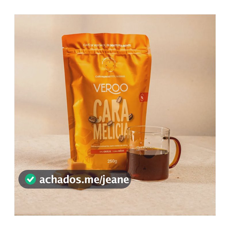 Café Especial Veroo Caramelicia Torra Média Em Grãos 250g