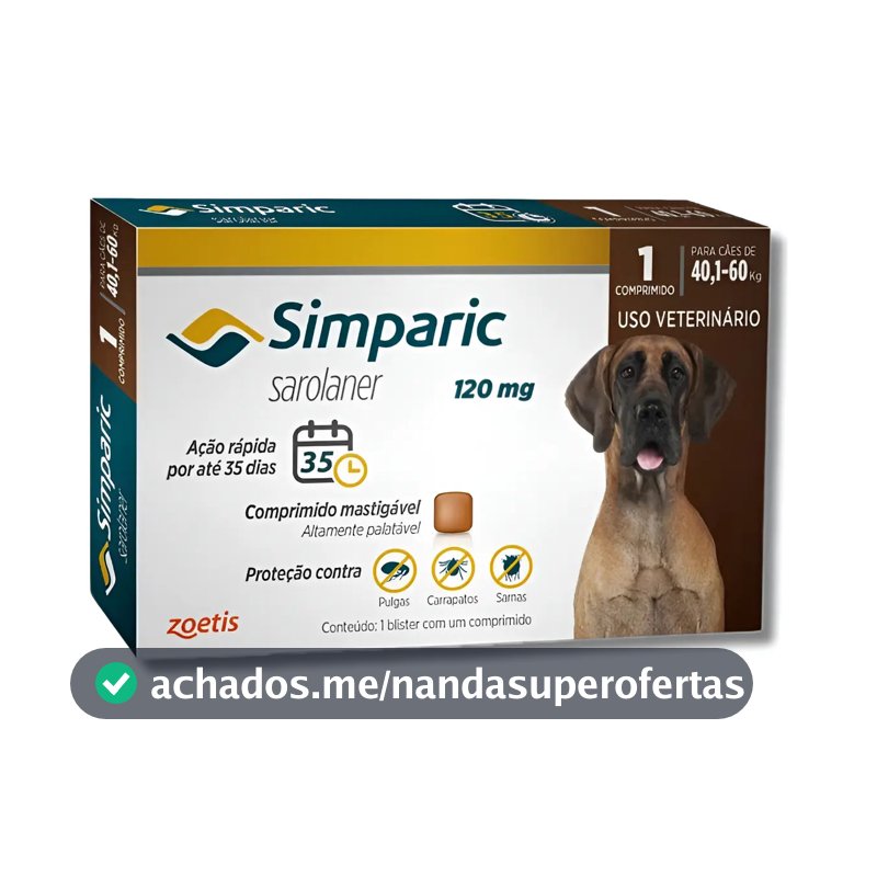 Simparic Zoetis Simparic 120Mg 1 Comprimido Cachorro