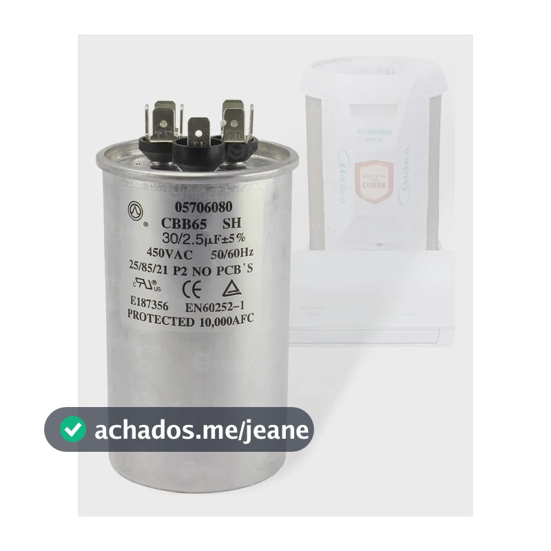Capacitor 30+2.5uf 450vac Springer Midea Ar Condicionado