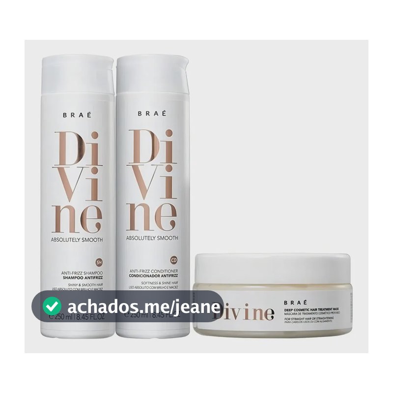 Braé Divine Kit Shampoo + Condicionador + Máscara