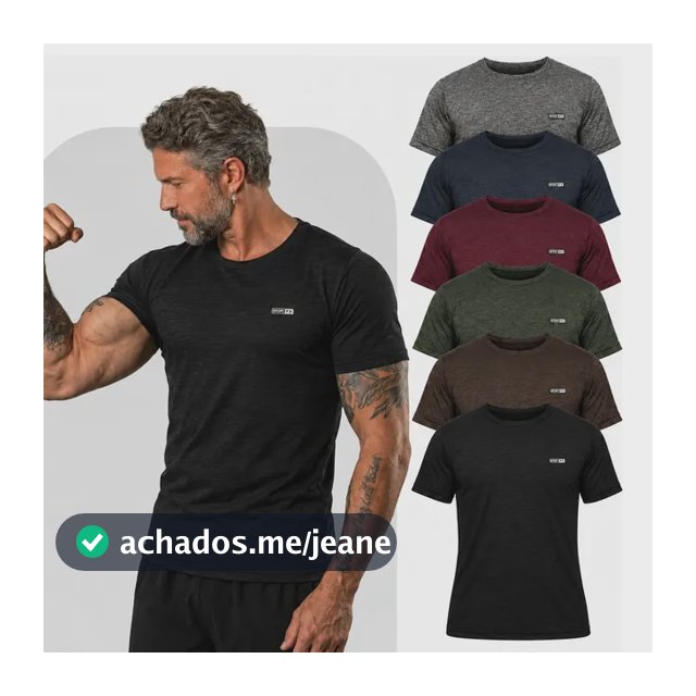 Kit 6 Camisetas Masculina Academia Dry Fit Malha Fria Treino