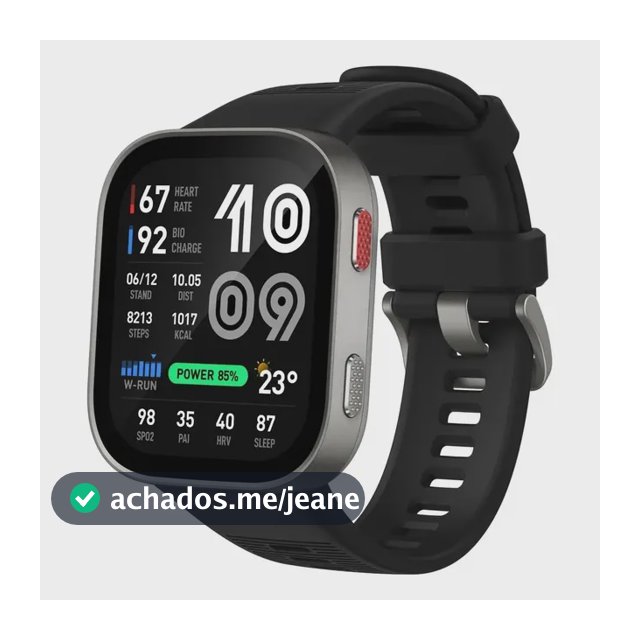 Smartwatch Amazfit Bip Max Gps Amoled Mapas Off Preto Prata