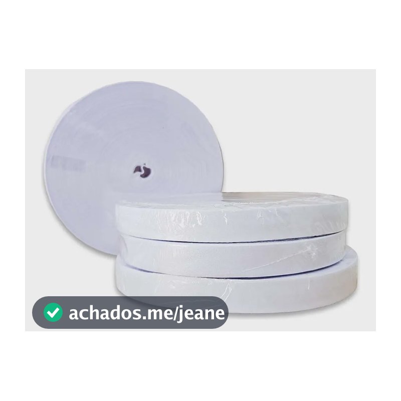 4 Fita Acetinada Branca Para Sublimação 20 Mm - Rolo De 50 M Branca
