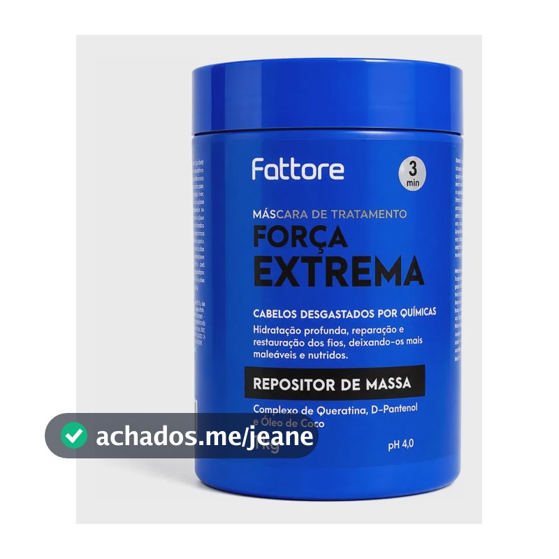 Fattore Máscara Hidratante Repositor De Massa 1kg