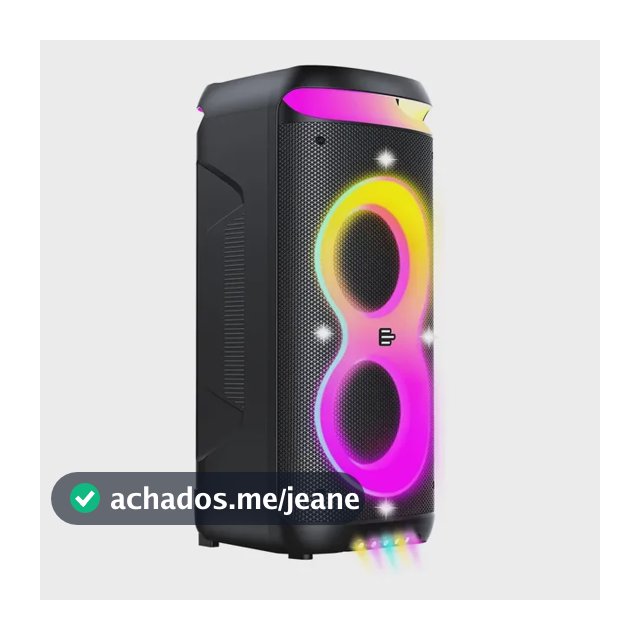 Caixa de Som Bluetooth PulseBox 3 1400W TWS Karaoke LED Preto - SP511