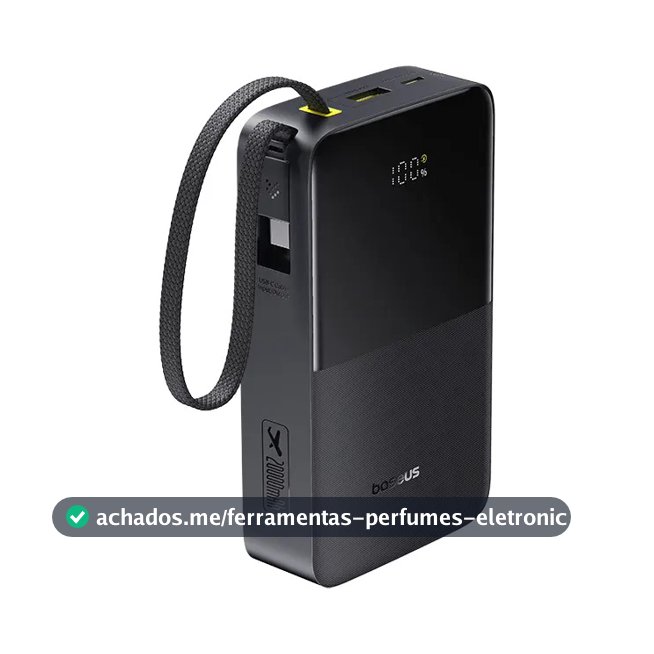 Power Bank Baseus Turbo Bipow2 Pro 20000mah 22.5w Cor Preto