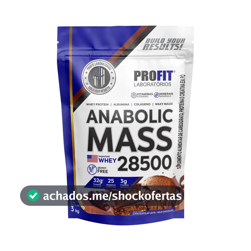 Anabolic Mass 28500 3kg Profit Labs Sabor Chocolate
